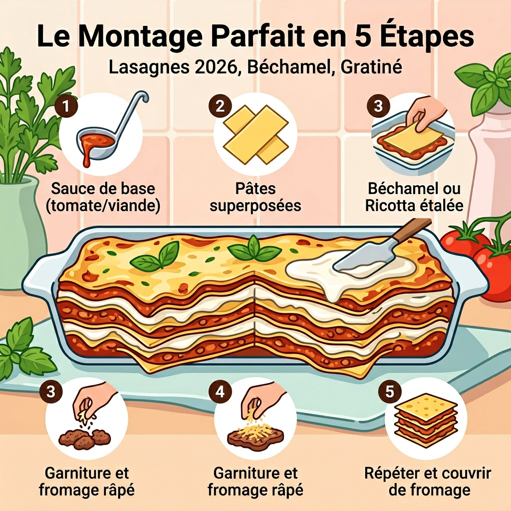Infographie : recettes lasagnes