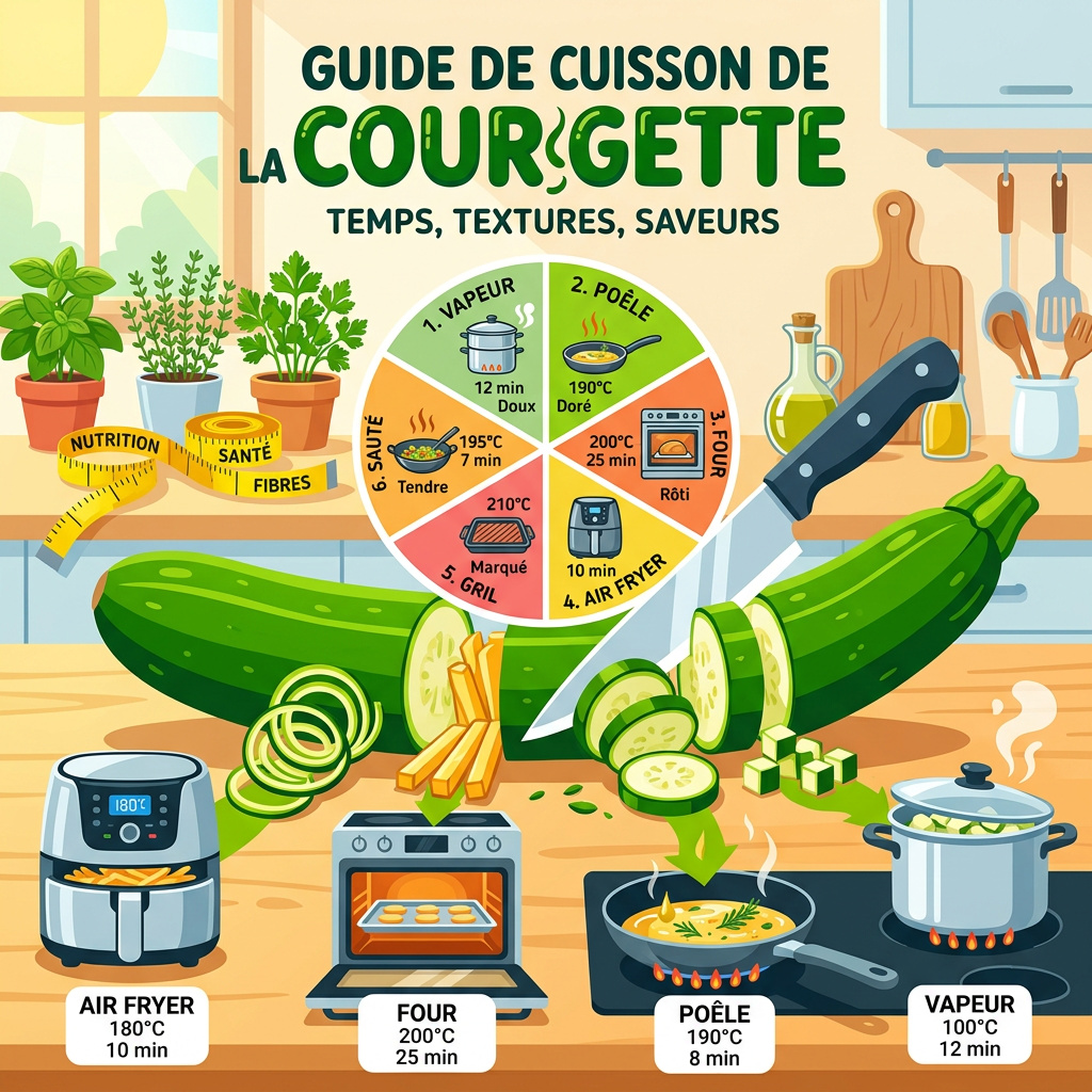 Infographie : recettes pour courgettes