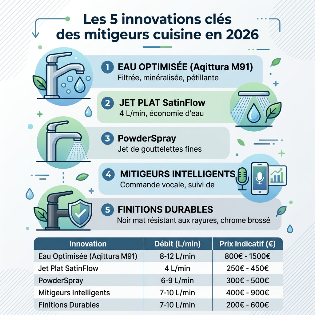 Infographie : mitigeur cuisine