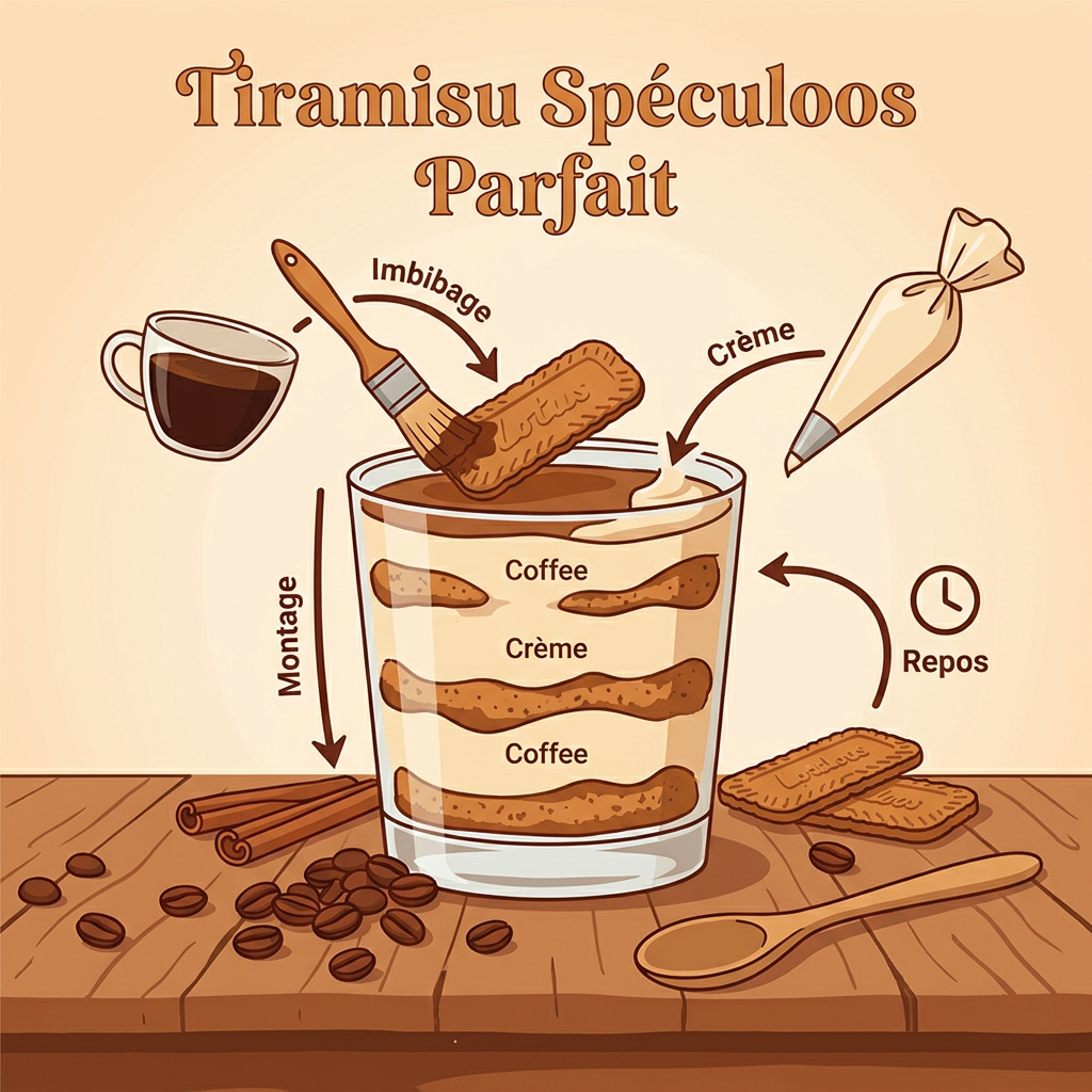 Infographie : recettes tiramisu speculoos