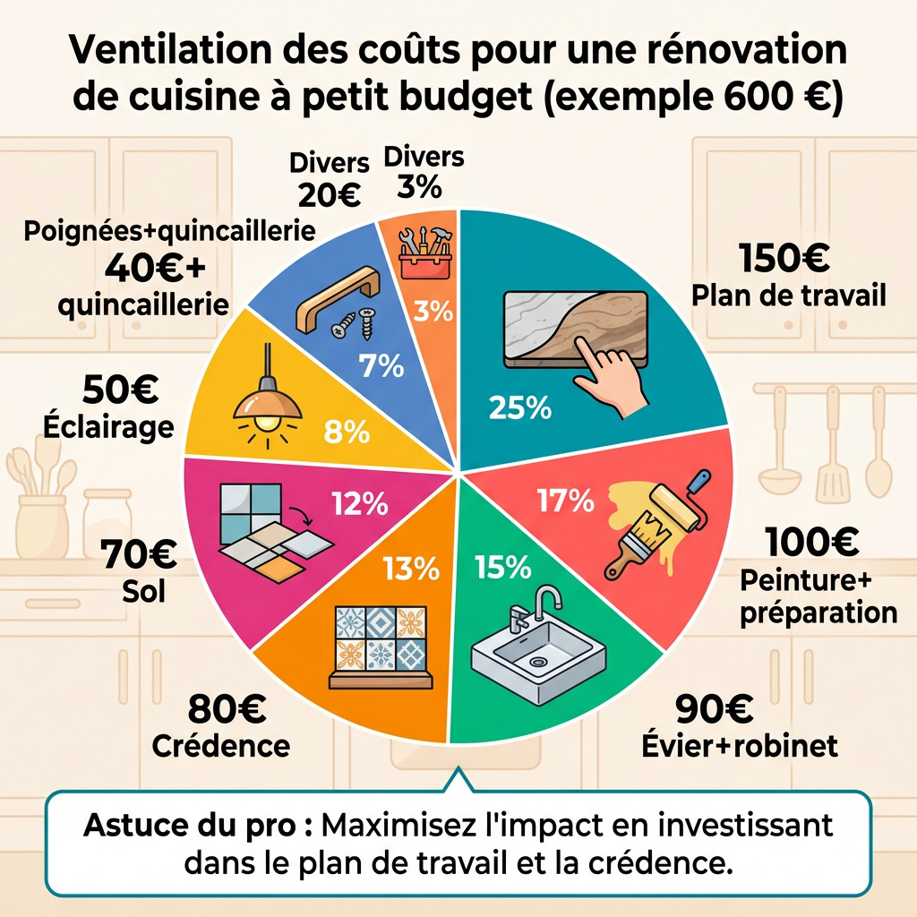 Infographie : refaire sa cuisine pas cher