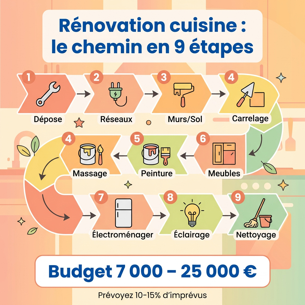Infographie : refaire sa cuisine du sol au plafond