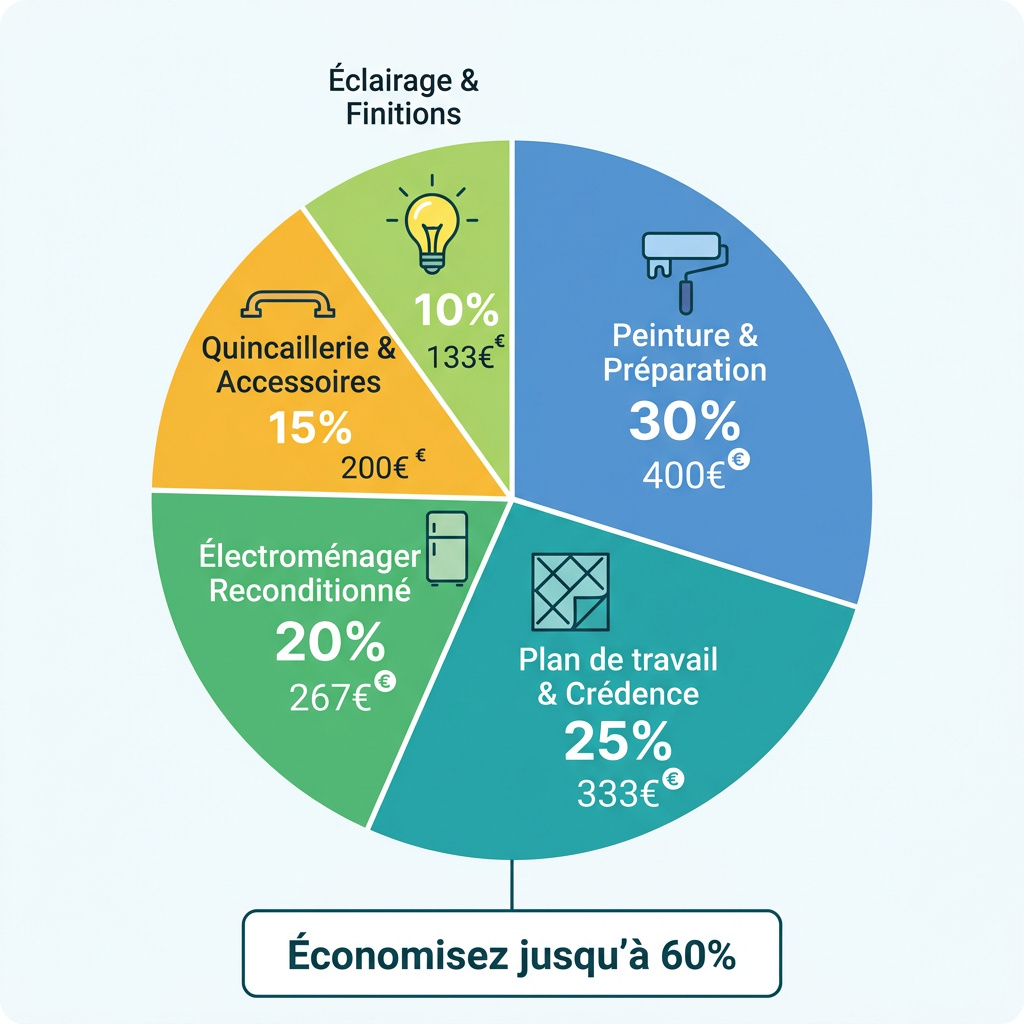 Infographie : refaire sa cuisine petit budget
