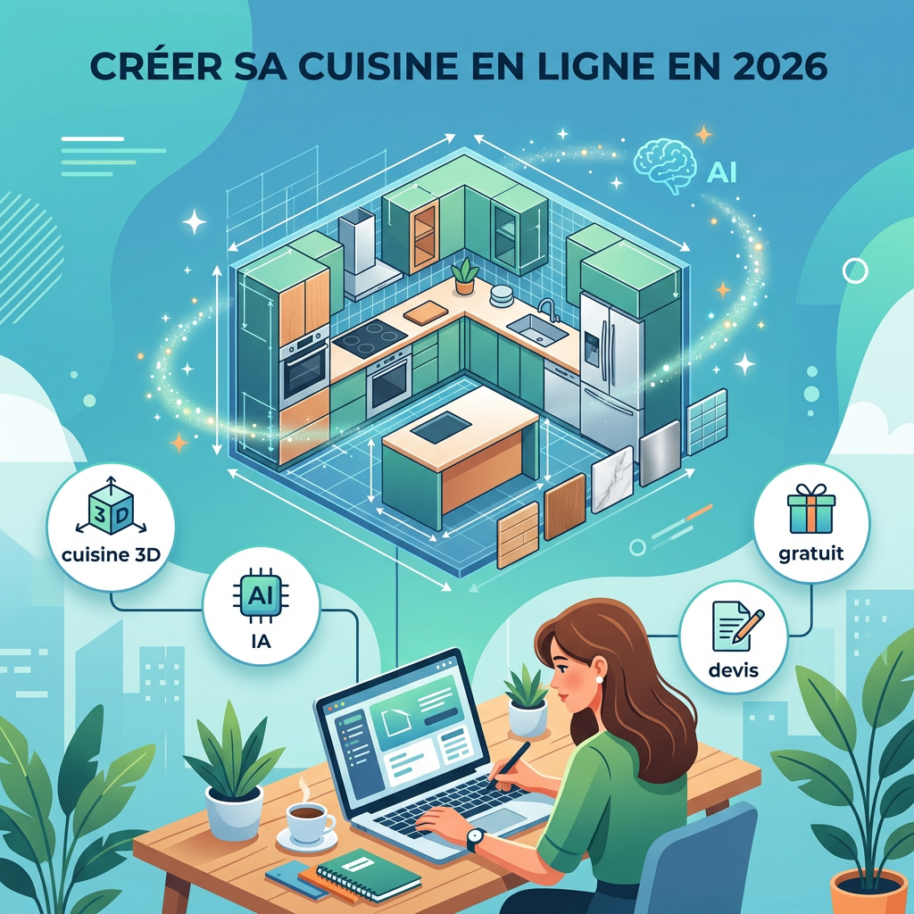 Infographie : créer sa cuisine en ligne