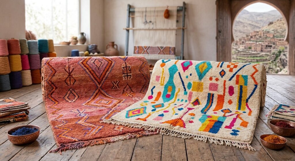 Ces tapis berbères sont la référence pour la décoration marocaine.