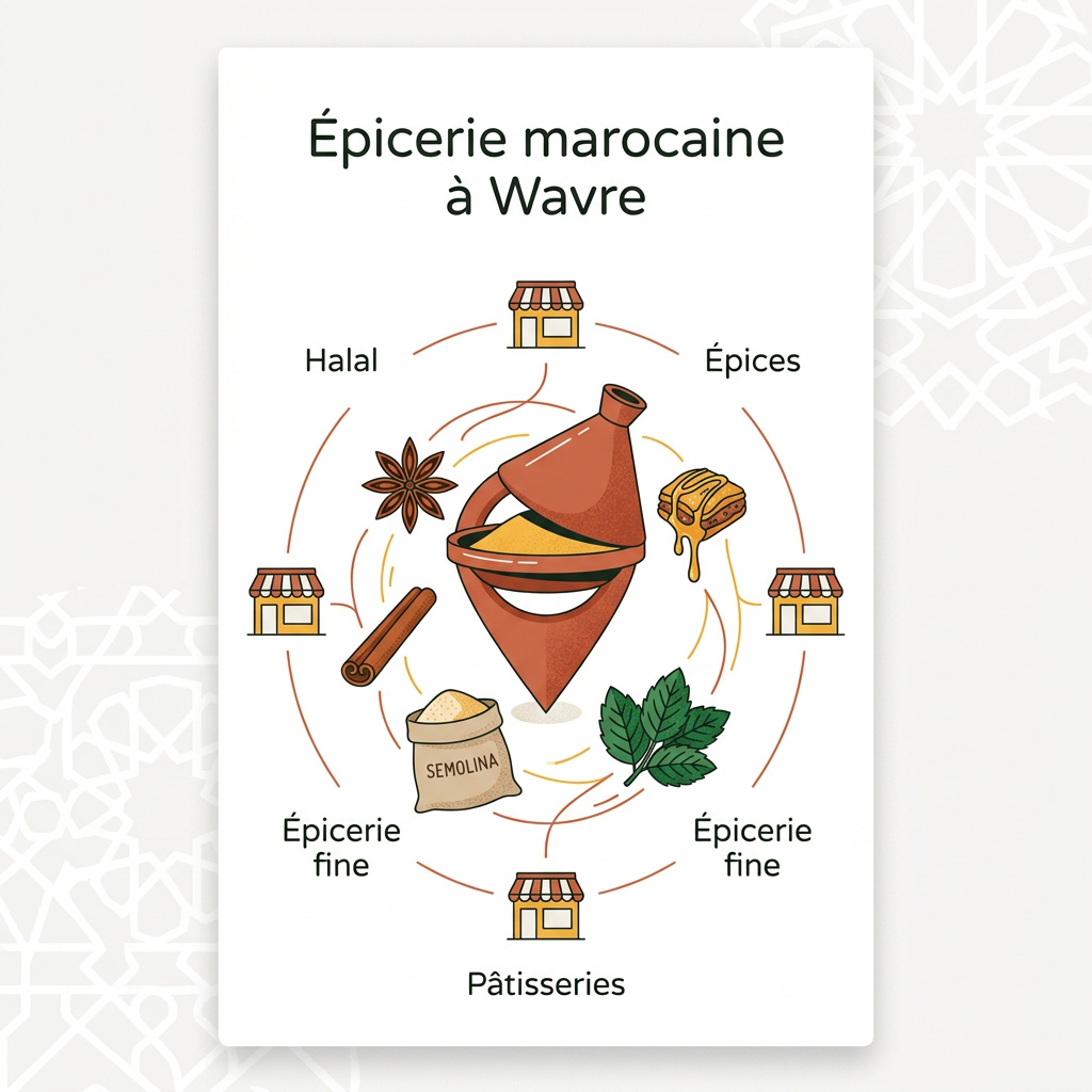 Infographie : epicerie marocaine wavre
